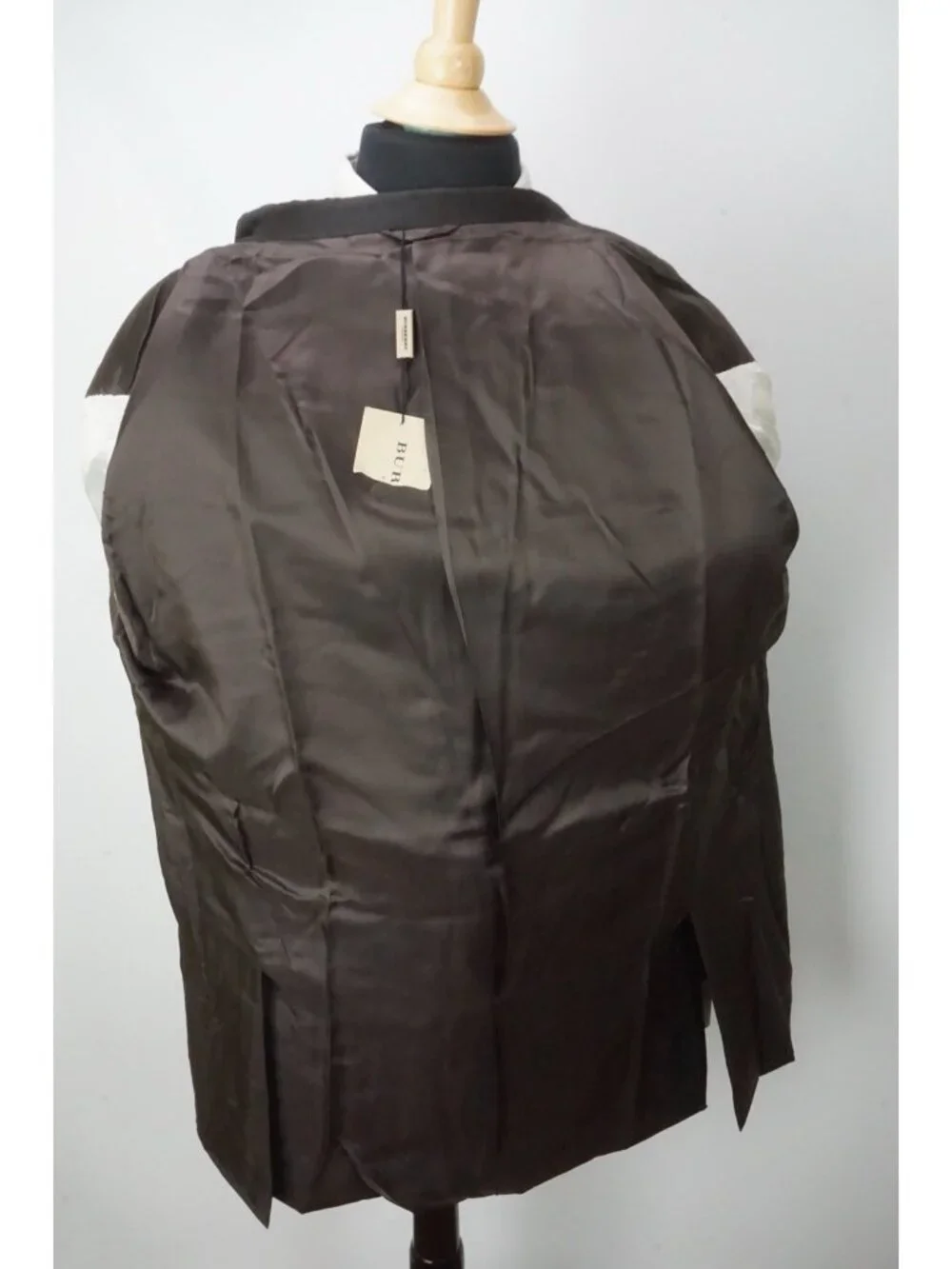 Burberry London Brown Black Striped Wool 2 Pc Suit Jacket Pants Sz 44R BRAND NEW